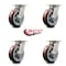 Service Caster 6 Inch Kingpinless Poly on Polyolefin Wheel Swivel Top Plate Caster SCC, 4PK SCC-KP30S620-PPUR-4 - alternate 1